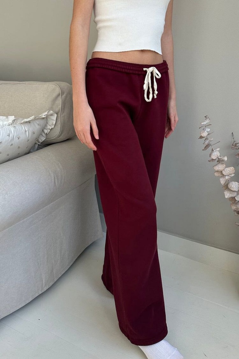 Pantalon Survêtement Brandy Melville Anastasia Soft Bordeaux | KQO-31332146